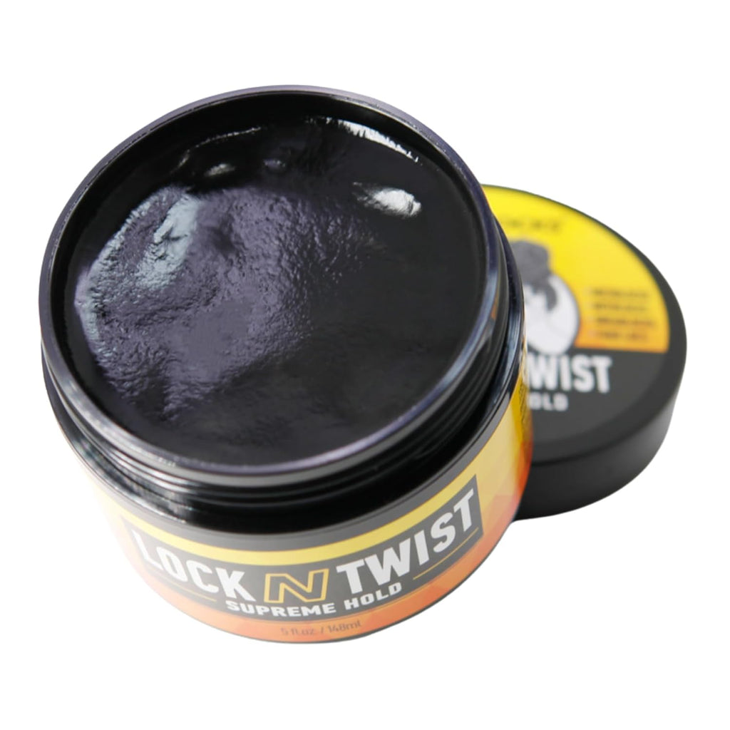 Lock N Twist Supreme Hold - Extreme Styling Control for Locs, Microlocs, Twists, and Retwists, Provides Edge Control, Strong Hair Gel for Women and Men - 5 Oz Jar